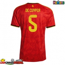 Camisa de Futebol Bélgica Maxim De Cuyper #5 Equipamento Principal Mundo 2026 Manga Curta